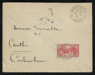 French Andorra 1932 Cover To Cochin China With Postage Dues