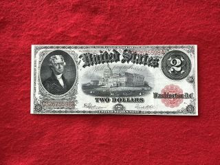 Fr - 60 1917 Series $2 Two Dollar United States Legal Tender Note Extremely Fine