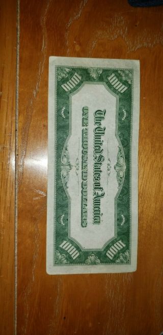 1934 $1000 York.  One Thousand Dollar Bill 2