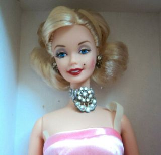 1997 Loose Barbie As Marilyn Monroe Pink Dress Gentlemen Prefer Blondes Dis