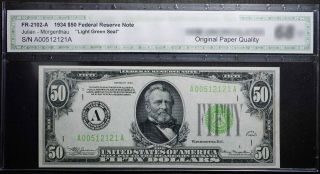 1934 Us $50 Federal Reserve Note - Light Green Seal - Usa