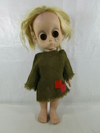 1965 Hasbro Little Miss No Name Doll - Tear Drop - Just A Little Creepy Burlap