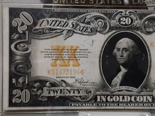 1922 U.  S.  20 Dollar Gold Certificate Speelman/white.