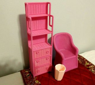 Mattel 1985 Barbie furniture pink Beverly Hills bath boutique Toilet Sink 2