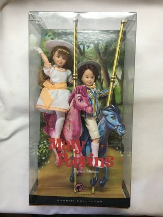 2007 Disney Mary Poppins Stacie & Todd Barbie Doll Set M0673 Nib Perfect