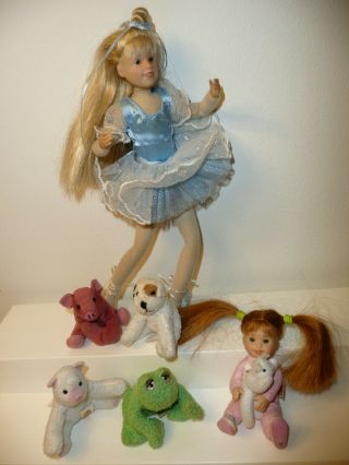 Mattel Only Hearts Club Ballerina Little Sister Dolls With Pets Frog Dog Cat Pig