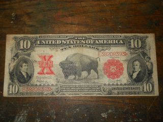 1901 $10 Bison FR121 Legal Tender Speelman White - Ungraded note 2