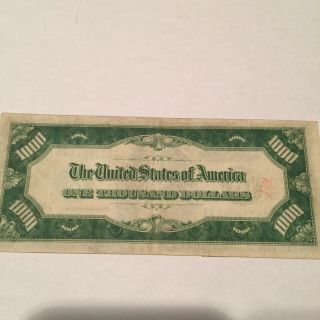 1934 $1000 One Thousand Dollar Bill FRN Chicago Federal Reserve Note at 2