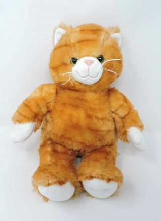 Build A Bear Orange Tabby Cat Plush Kitty Kitten 17 " Soft Toy Stuffed Animal