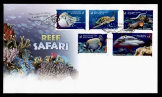 Dr Who 2018 Australia Great Barrier Reef Animals Shark Fish Turtle Fdc C145309