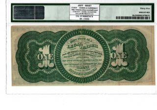 1862 $1 Legal Tender Note Fr 16c PMG 35 Chittenden/Spinner 19 - C001 2