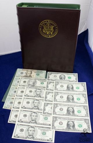 2003 World Reserve $1,  2,  5,  10,  20 Notes Uncut Sheets W/bankers Book Value $152