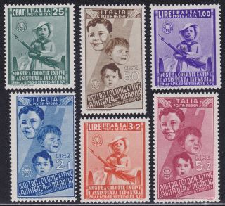 Italy 1937 Child Welfare Airmail Full Set 6v Mnh Xf P22263