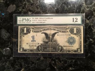 1899 $1 Silver Certificate - Star Note - Pmg 12 Fine - Fr 234 - Elliott / Burke