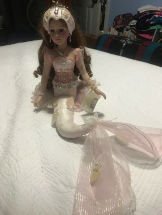 Atlantis Show Stoppers Porcelain Mermaid Doll With Stand