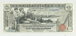 Looking $1 Series 1896 Educational Silver Certificate With
