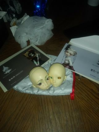 Doll Chateau Bjd Heads.  Legit,  Normal Yellow.  One The Other.  Pls Read
