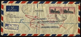 Zealand 1952 Registered Airmail Cover To Australia - Returned. .  96583