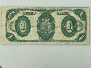 1891 $1 Treasury Note F - 352 Large Size One Dollar 2
