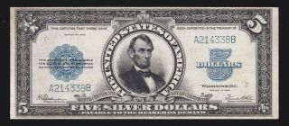 Us 1923 $5 " Porthole " Silver Certificate Fr 282 Vf - Xf (338)