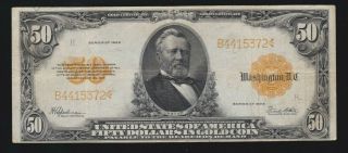 Us 1922 $50 Gold Certificate Fr 1200 Vf (- 540)