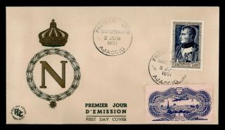 Dr Who 1951 France Napoleon Fdc C137815