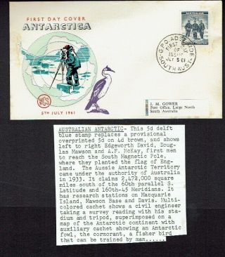 Wcs Fdc Overprinted By Overseas Mailer In Usa - Antarctic Territory 5d Research