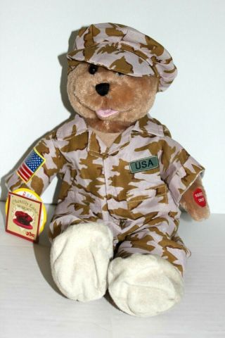 Chantilly Lane American Gi Hero Soldier Bear Sings God Bless The Usa 19 " Pink