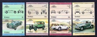 Tuvalu 1984 Leaders Of The World Automobiles 1st Series Mnh Set
