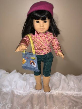 American Girl 18” Doll “ivy Ling” Retired In 2008 With Accessories Read