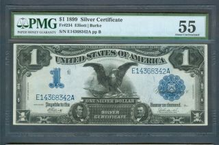 $1 Silver Certificate,  Series 1899 Black Eagle,  Pmg Au55