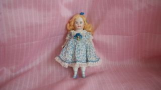 Small 5 1/2 " All Bisque German Doll With Markings Very