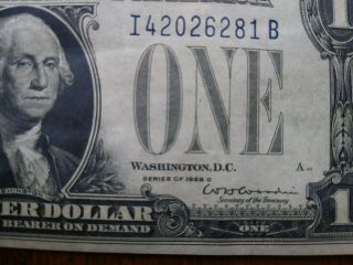 1928D $1 Silver Certificate Choice Uncirculated to XF 3