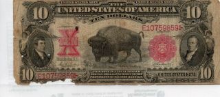 1901 $10 Ten Dollar Bison