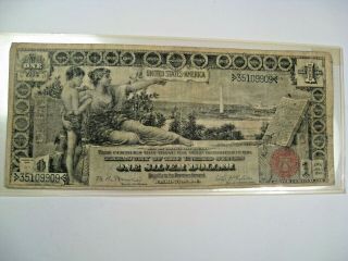 1896 $1 Educational Silver Certificate Note.  Fr 225 Bruce/roberts