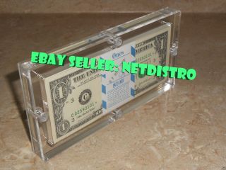 10 Unit Acrylic Bep Pack 100 Bank Note Currency Display Dollar Case Frame Holder