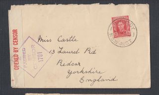 Australia 1940s Two Wwii Censored Cover Berwick & Hornsby To England