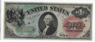 Fr - 18 1869 $1 Legal Tender Treasury (rainbow) Note Fresh With Huge Margins