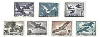Austria 1950 - 53 Airmail Good Set Of Stamps Very Fine Mnh Cv $489