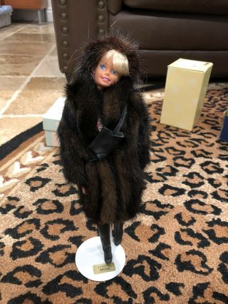 Lazarus Barbie With Black Diamond Real Mink Coat And Hat
