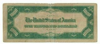 1934 US Federal Reserve $1000 One Thousand Dollar Bill G Chicago Note H00071109 2