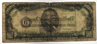 1934 US Federal Reserve $1000 One Thousand Dollar Bill G Chicago Note H00071109 3