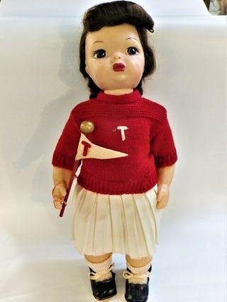 1950s 16 " Brunette Terri Lee Doll In Tagged Outfit