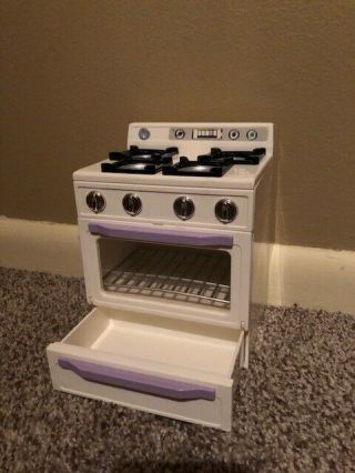 Tyco Kitchen Littles Deluxe Stove 2038 w/Accessories / Light & Sounds / Vintage 2