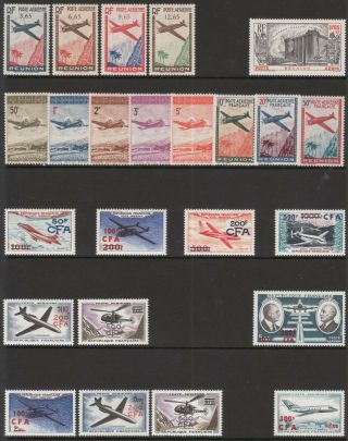 Reunion 1938 1939 1954 - 67 1972 Mnh/muh/mm Air Stamp Singles Sets