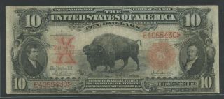 Fr119 $10 1901 Legal Tender " Bison " Note (vf) Hw5538