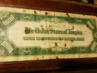 1934 US Federal Reserve $1000 One Thousand Dollar Bill G Chicago Note GOO144325 3