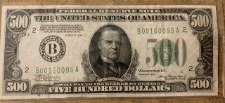 1934 $500 Five Hundred Dollar Bill York