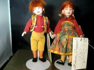 , Robert Tonner,  7.  5 " Inch Porcelain Dolls Hansel & Gretel 88 Of 250 Mib