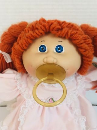 1984 Cabbage Patch Kids Red Head Girls Pacifier Cpk Dimples
